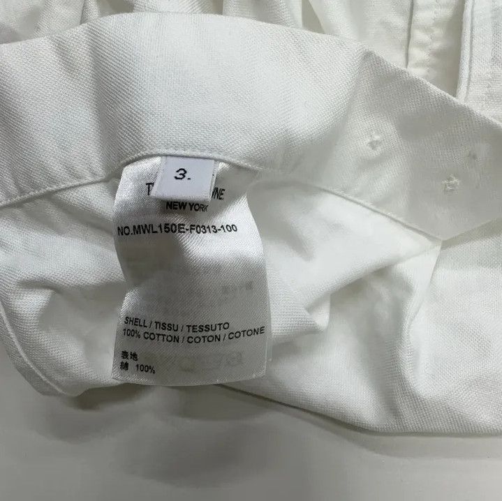 Thom Browne Thom Browne White Striped Long Sleeve Shirt Size US M / EU 48-50 / 2 - 3 Thumbnail