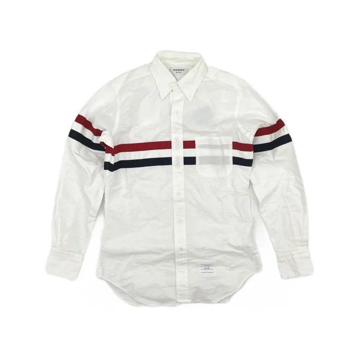 Thom Browne Thom Browne Classic White Long Sleeve Shirt Size US S / EU 44-46 / 1 - 2 Thumbnail