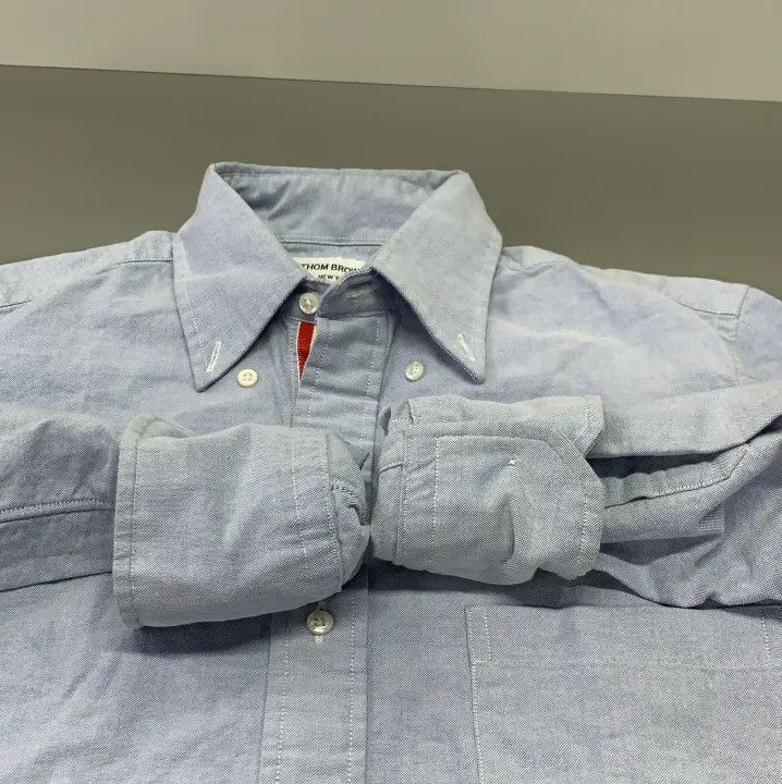 Thom Browne Thom Browne Classic Blue Long Sleeve Shirt Size US S / EU 44-46 / 1 - 7 Thumbnail