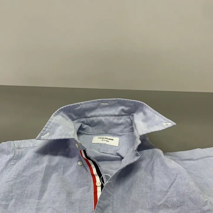 Thom Browne Thom Browne Classic Blue Long Sleeve Shirt Size US S / EU 44-46 / 1 - 6 Thumbnail