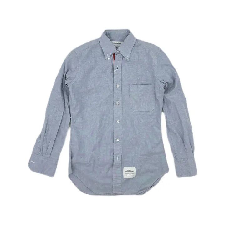 Thom Browne Thom Browne Classic Blue Long Sleeve Shirt Size US S / EU 44-46 / 1 - 2 Thumbnail