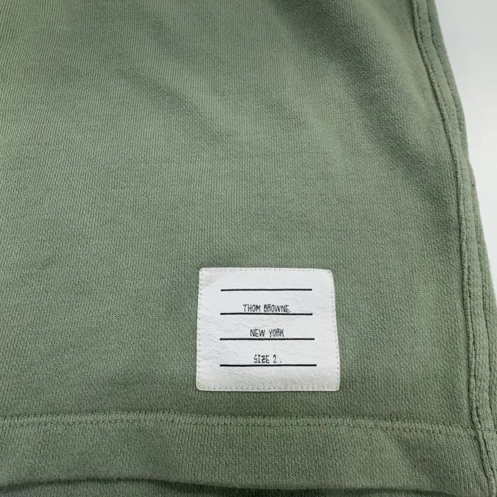Thom Browne Thom Browne Green Mid-Waist Athletic Shorts Size US 27 - 8 Thumbnail