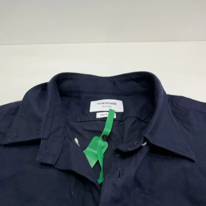 Thom Browne Thom Browne Classic Long Sleeve Shirt in Navy Size US L / EU 52-54 / 3 - 7 Thumbnail