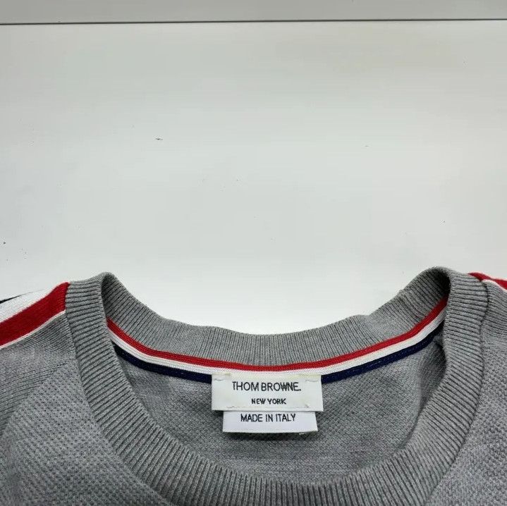 Thom Browne Thom Browne Gray Side Stripe Short Sleeve Polo Size US L / EU 52-54 / 3 - 6 Thumbnail