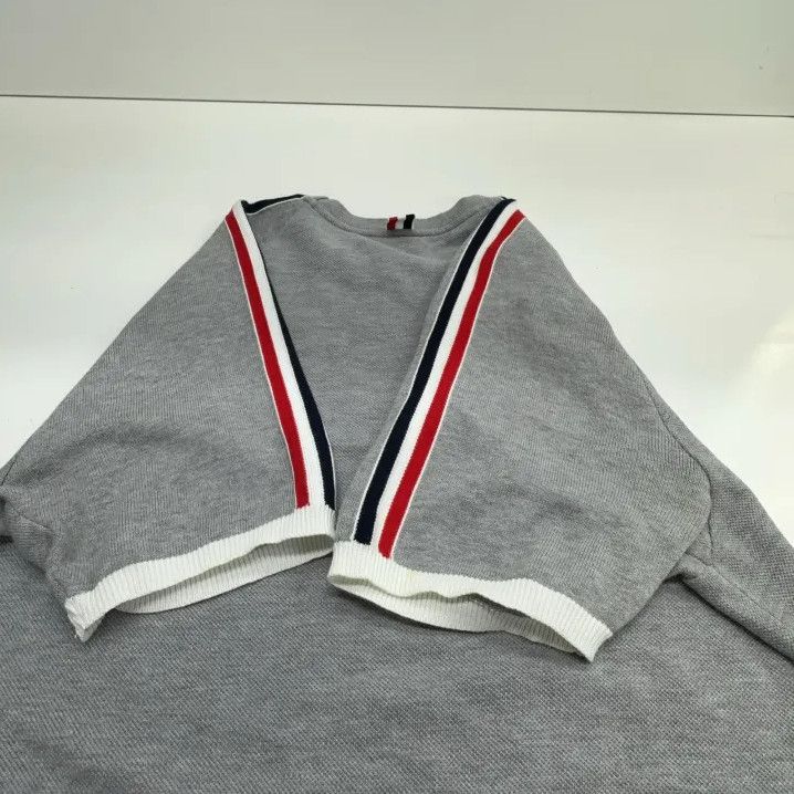 Thom Browne Thom Browne Gray Side Stripe Short Sleeve Polo Size US L / EU 52-54 / 3 - 12 Thumbnail