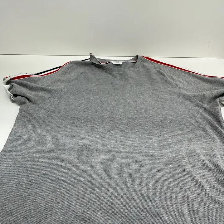 Thom Browne Thom Browne Gray Side Stripe Short Sleeve Polo Size US L / EU 52-54 / 3 - 9 Thumbnail