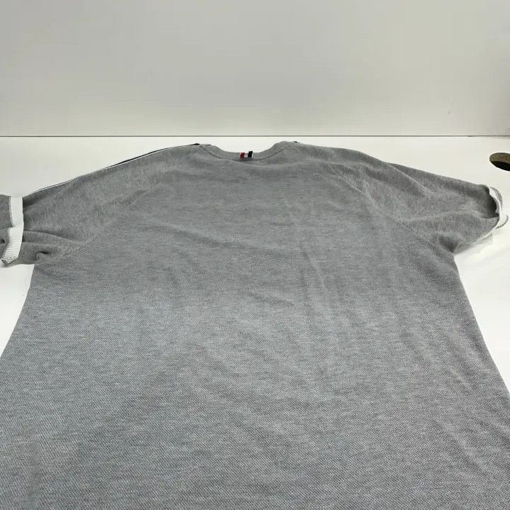 Thom Browne Thom Browne Gray Side Stripe Short Sleeve Polo Size US L / EU 52-54 / 3 - 11 Thumbnail