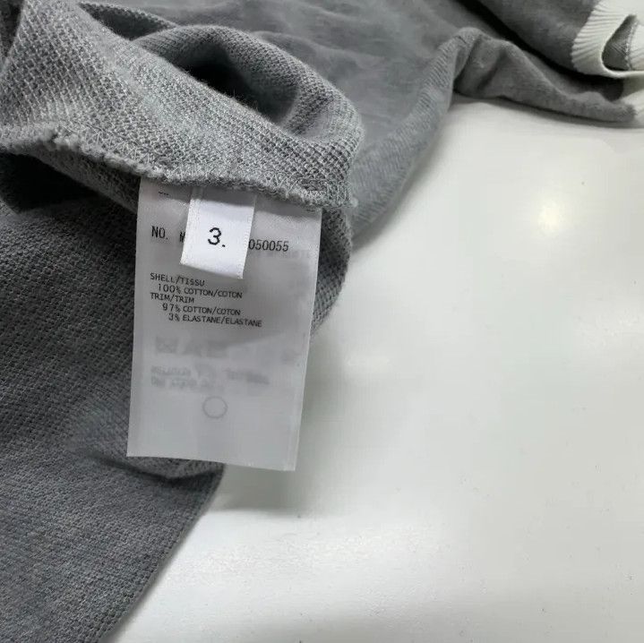 Thom Browne Thom Browne Gray Side Stripe Short Sleeve Polo Size US L / EU 52-54 / 3 - 4 Thumbnail
