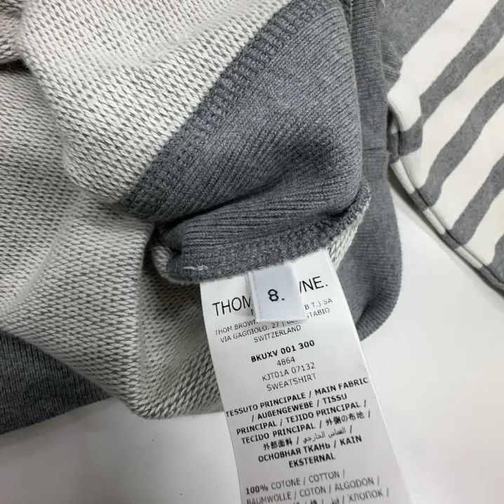 Thom Browne Thom Browne Kids Gray Striped Sweatshirt Size US M / EU 48-50 / 2 - 4 Thumbnail
