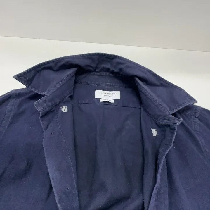 Thom Browne Thom Browne Classic Navy Long Sleeve Shirt Size US S / EU 44-46 / 1 - 7 Thumbnail