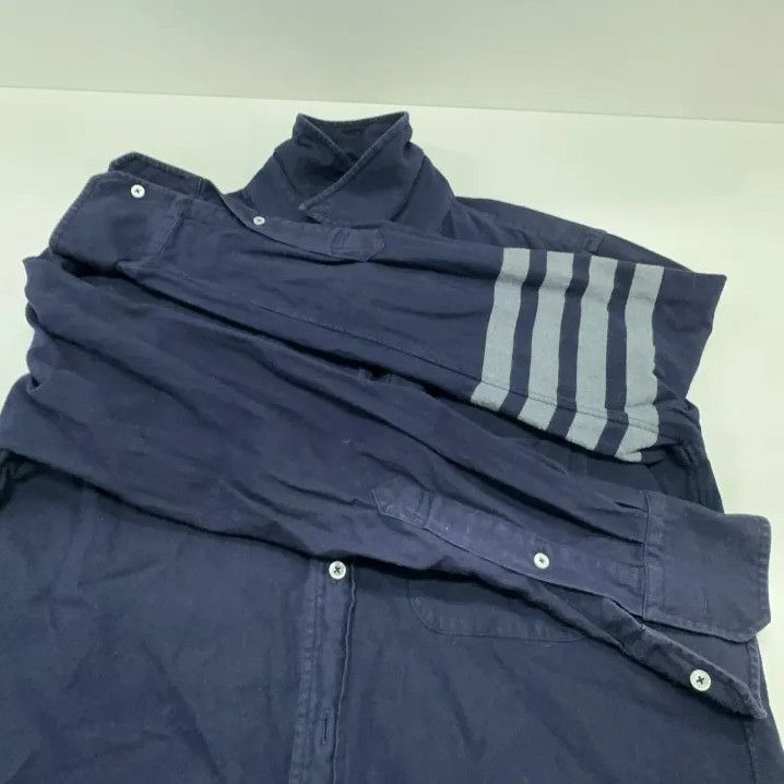 Thom Browne Thom Browne Classic Navy Long Sleeve Shirt Size US S / EU 44-46 / 1 - 12 Thumbnail