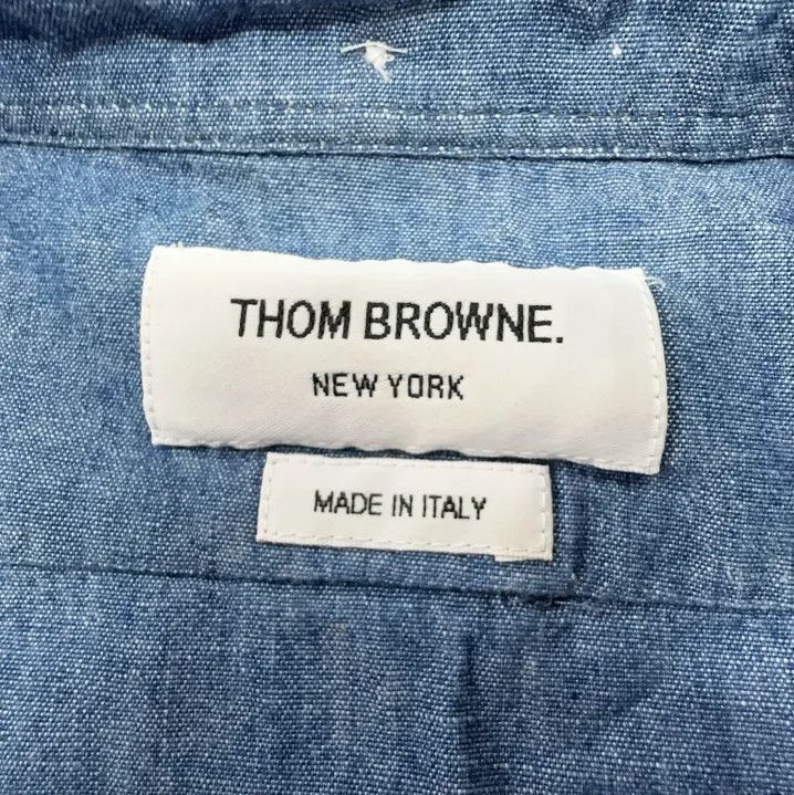 Thom Browne Thom Browne Classic Long Sleeve Shirt in Blue Size US S / EU 44-46 / 1 - 5 Thumbnail