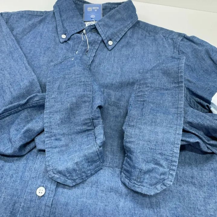 Thom Browne Thom Browne Classic Long Sleeve Shirt in Blue Size US S / EU 44-46 / 1 - 10 Thumbnail