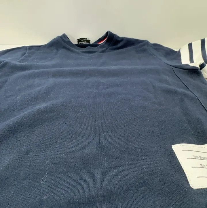 Thom Browne Thom Browne Classic Navy Crewneck Sweatshirt Size US M / EU 48-50 / 2 - 7 Thumbnail