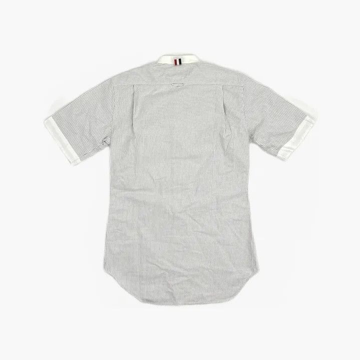 Thom Browne Thom Browne Gray Striped Short Sleeve Shirt Size US S / EU 44-46 / 1 - 3 Thumbnail
