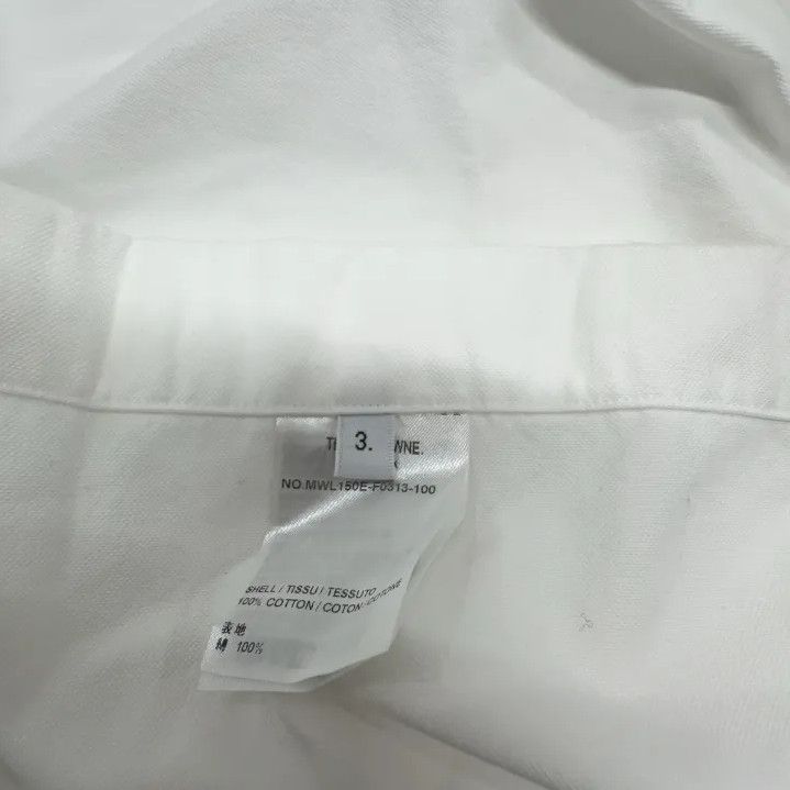 Thom Browne Thom Browne White Striped Long Sleeve Shirt Size US M / EU 48-50 / 2 - 4 Thumbnail