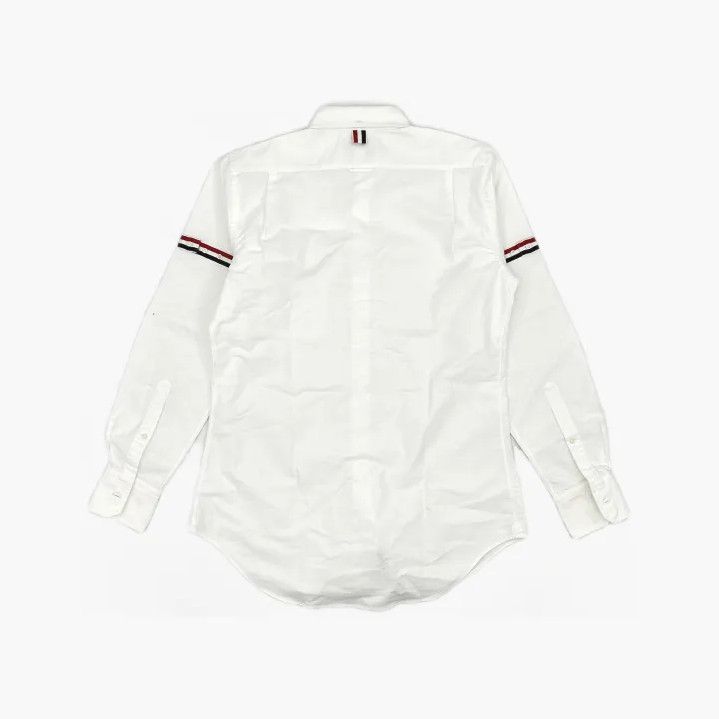 Thom Browne Thom Browne White Striped Long Sleeve Shirt Size US M / EU 48-50 / 2 - 3 Thumbnail