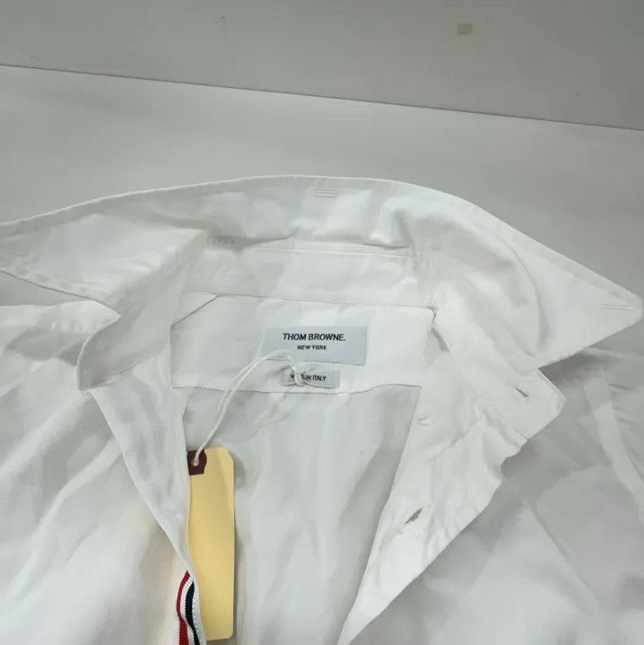 Thom Browne Thom Browne White Cotton Button-Up Shirt for Men Size US M / EU 48-50 / 2 - 8 Thumbnail