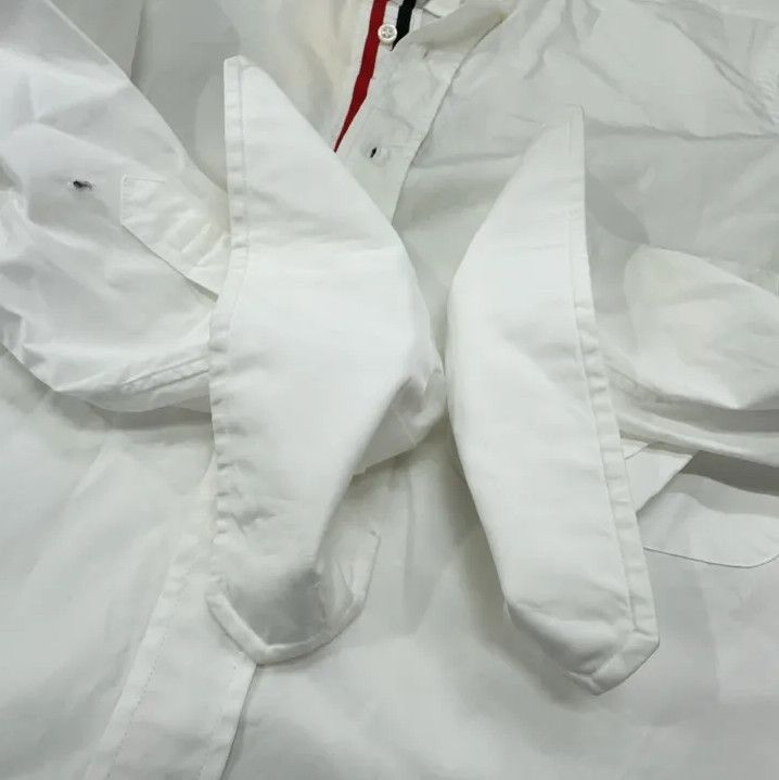 Thom Browne Thom Browne White Cotton Button-Up Shirt for Men Size US M / EU 48-50 / 2 - 10 Thumbnail