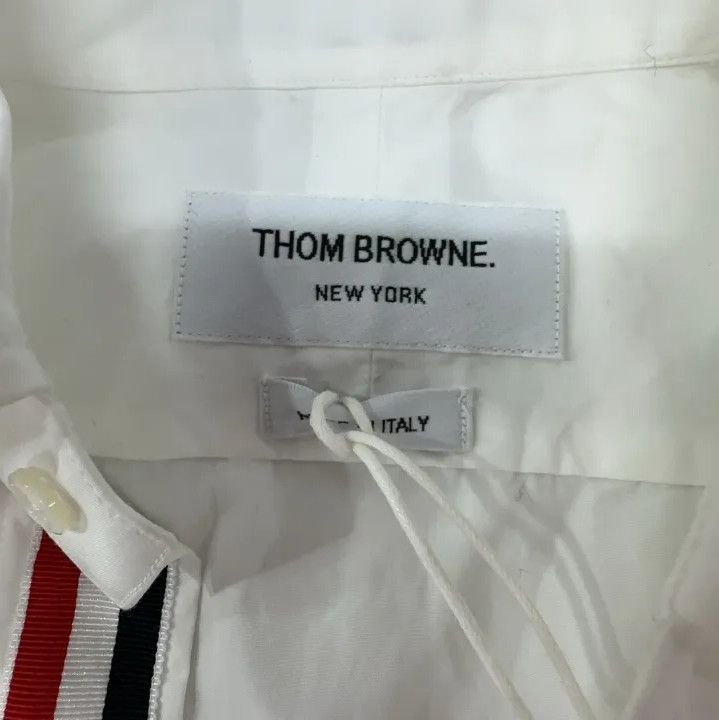 Thom Browne Thom Browne White Cotton Button-Up Shirt for Men Size US M / EU 48-50 / 2 - 7 Thumbnail
