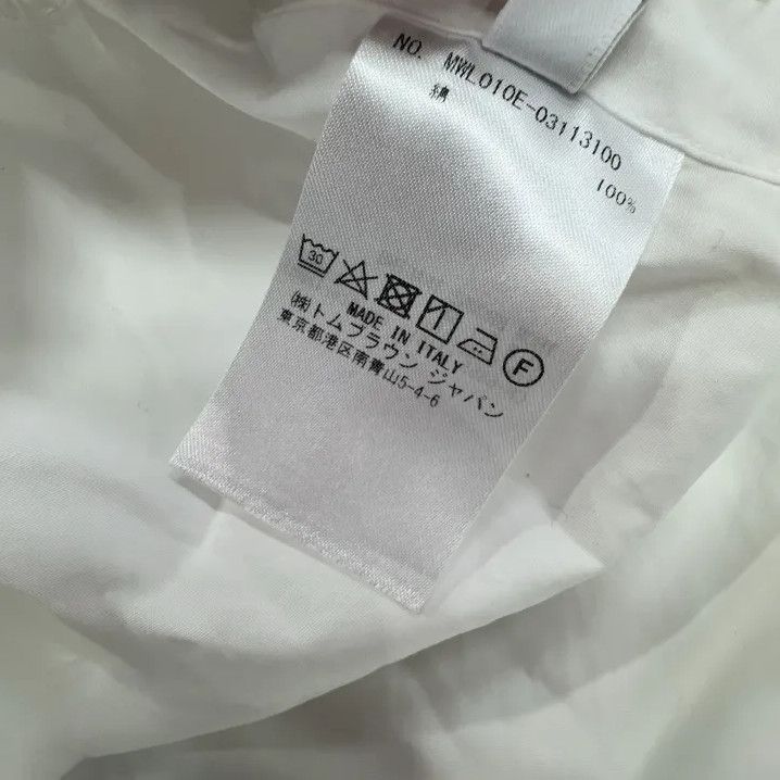 Thom Browne Thom Browne White Cotton Button-Up Shirt for Men Size US M / EU 48-50 / 2 - 4 Thumbnail