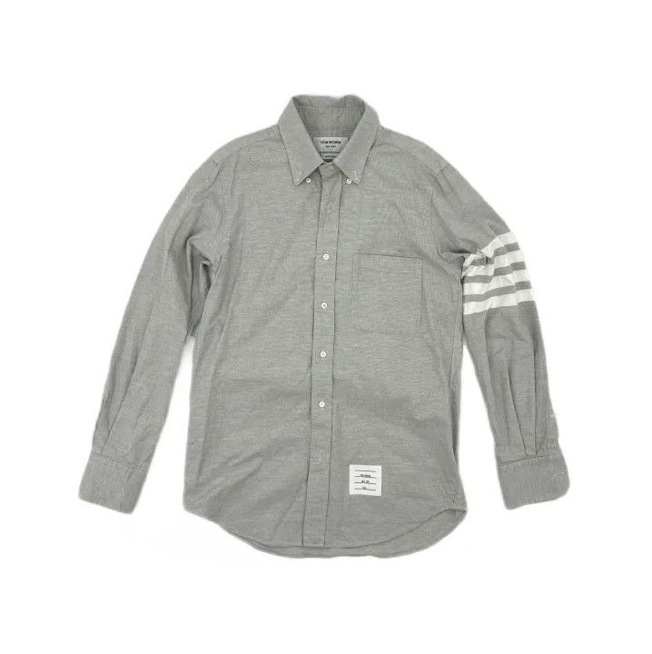 Thom Browne Thom Browne Classic Gray Long Sleeve Button-Up Shirt Size US S / EU 44-46 / 1 - 2 Thumbnail