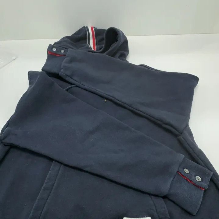 Thom Browne Thom Browne Navy Blue Hooded Sweatshirt for Men Size US L / EU 52-54 / 3 - 10 Thumbnail
