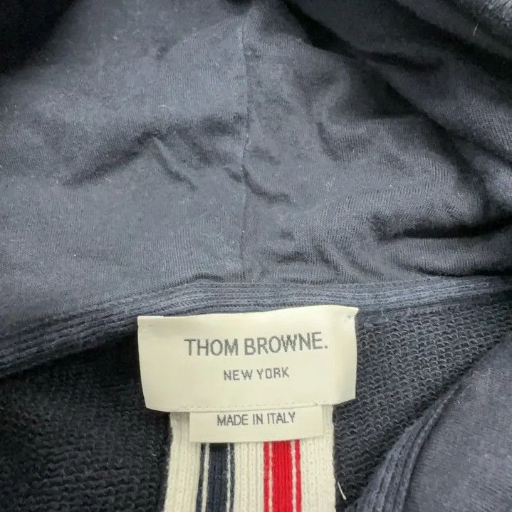 Thom Browne Thom Browne Navy Blue Hooded Sweatshirt for Men Size US L / EU 52-54 / 3 - 6 Thumbnail
