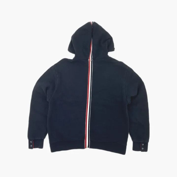 Thom Browne Thom Browne Navy Blue Hooded Sweatshirt for Men Size US L / EU 52-54 / 3 - 3 Thumbnail