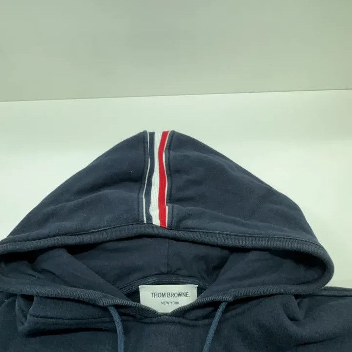 Thom Browne Thom Browne Navy Blue Hooded Sweatshirt for Men Size US L / EU 52-54 / 3 - 8 Thumbnail