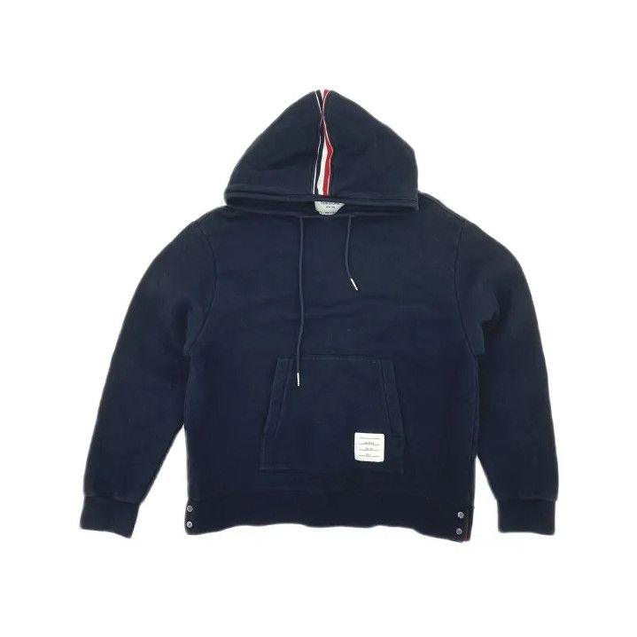 Thom Browne Thom Browne Navy Blue Hooded Sweatshirt for Men Size US L / EU 52-54 / 3 - 2 Thumbnail
