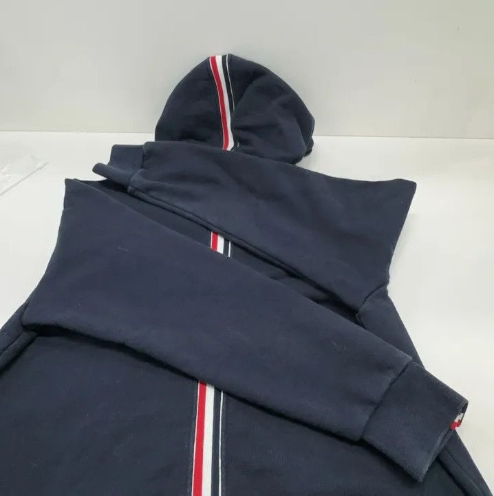 Thom Browne Thom Browne Navy Blue Hooded Sweatshirt for Men Size US L / EU 52-54 / 3 - 15 Thumbnail