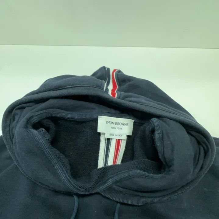 Thom Browne Thom Browne Navy Blue Hooded Sweatshirt for Men Size US L / EU 52-54 / 3 - 7 Thumbnail
