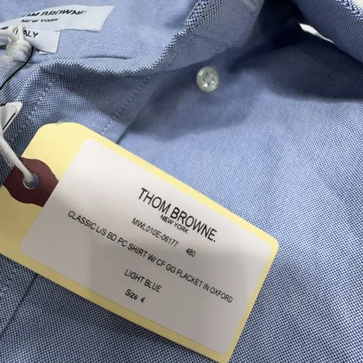 Thom Browne Thom Browne Light Blue Long Sleeve Shirt Size US S / EU 44-46 / 1 - 6 Thumbnail