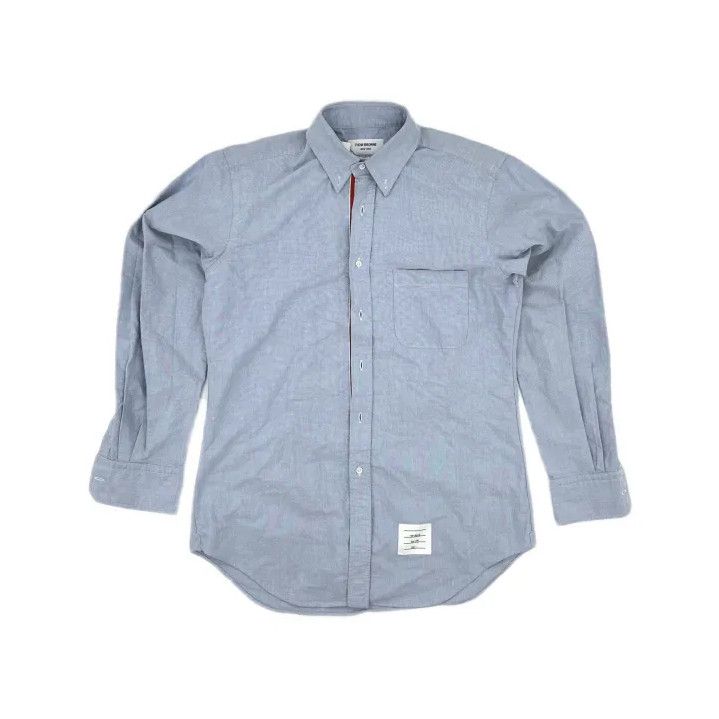 Thom Browne Thom Browne Light Blue Long Sleeve Shirt Size US S / EU 44-46 / 1 - 2 Thumbnail