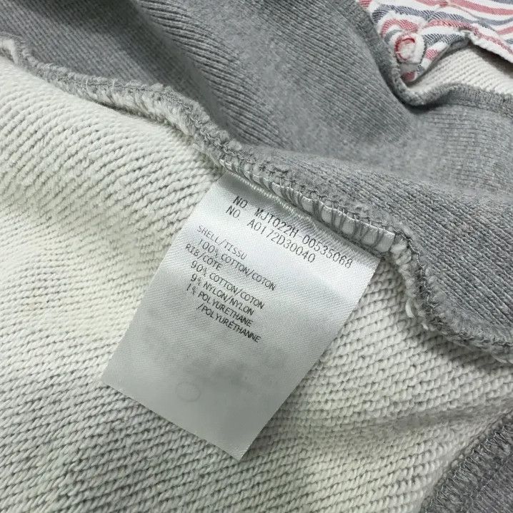 Thom Browne Thom Browne Gray Zip-Up Hoodie with Stripes Size US M / EU 48-50 / 2 - 6 Thumbnail