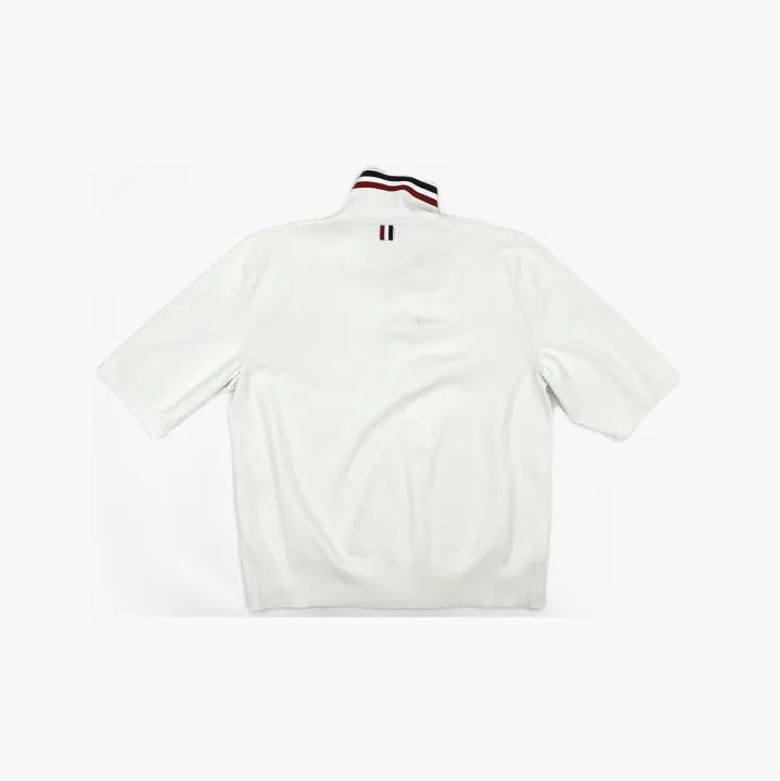 Thom Browne Thom Browne Striped Side-slit White Polo Shirt Size US L / EU 52-54 / 3 - 3 Thumbnail
