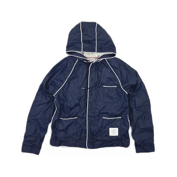 Thom Browne Thom Browne Casual Blue Hoodie Jacket Size US M / EU 48-50 / 2 - 2 Thumbnail