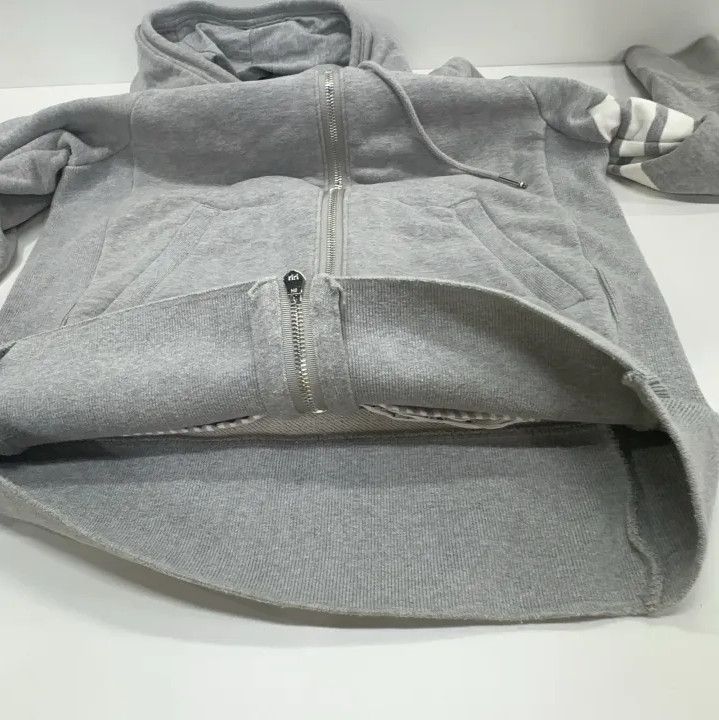Thom Browne Thom Browne Classic Gray Hoodie with Stripe Size US S / EU 44-46 / 1 - 11 Thumbnail