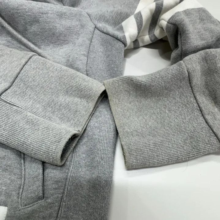 Thom Browne Thom Browne Classic Gray Hoodie with Stripe Size US S / EU 44-46 / 1 - 12 Thumbnail