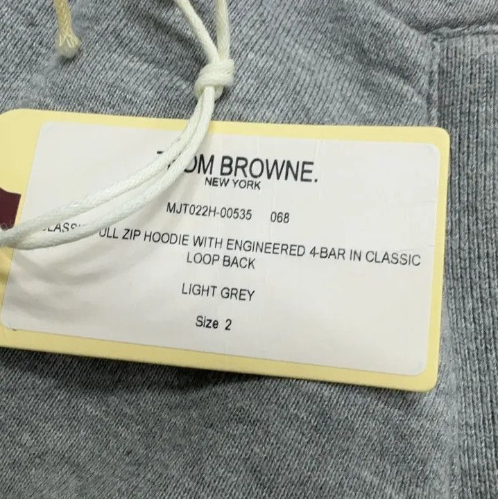 Thom Browne Thom Browne Classic Gray Hoodie with Stripe Size US S / EU 44-46 / 1 - 4 Thumbnail
