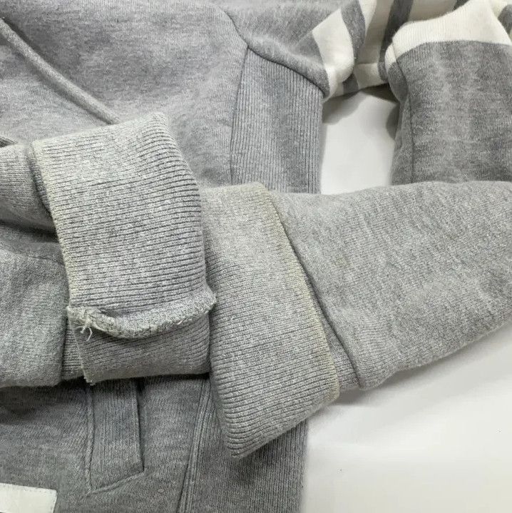 Thom Browne Thom Browne Classic Gray Hoodie with Stripe Size US S / EU 44-46 / 1 - 13 Thumbnail