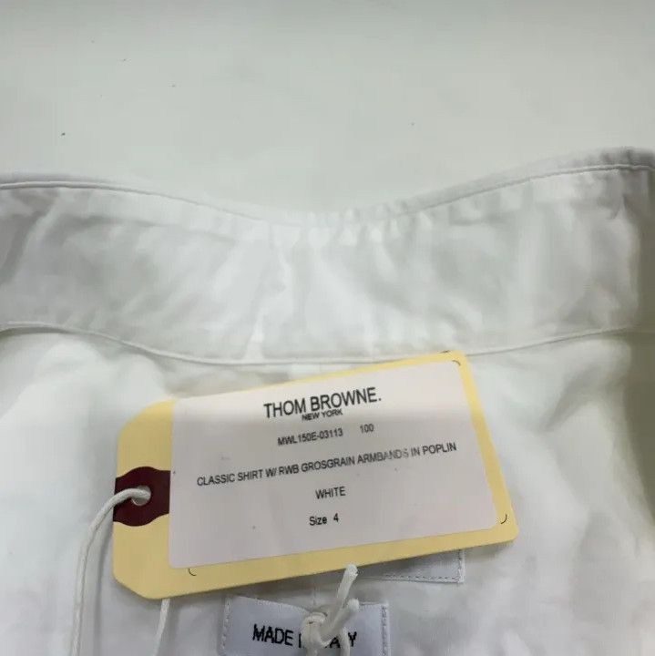Thom Browne Thom Browne Classic Long Sleeve White Shirt Size US S / EU 44-46 / 1 - 4 Thumbnail