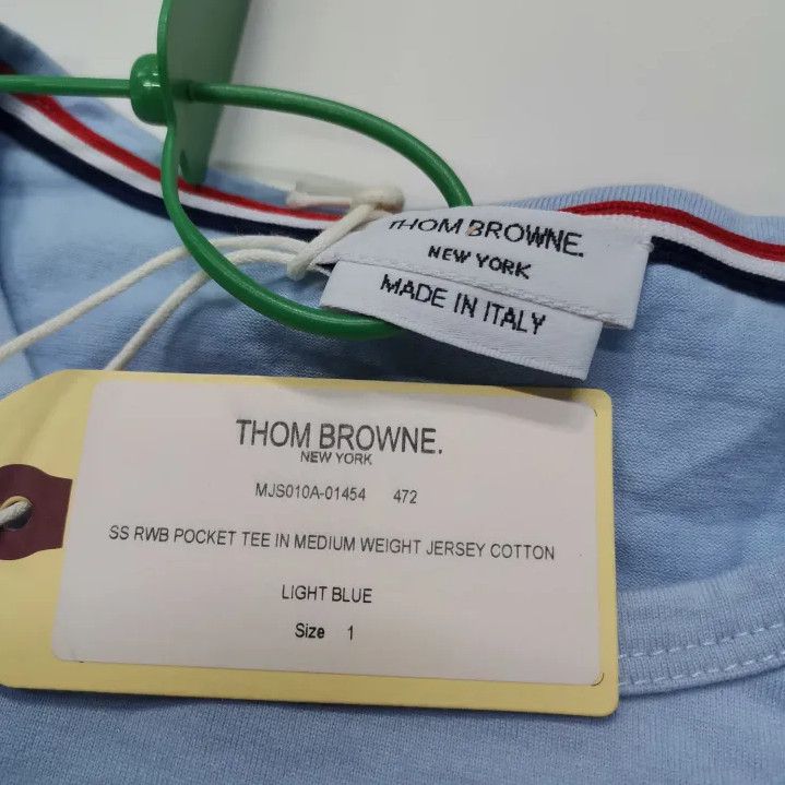 Thom Browne Thom Browne SS21 Striped Pocket Short Sleeve T-shirt Size US S / EU 44-46 / 1 - 2 Thumbnail