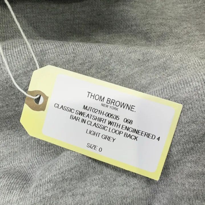 Thom Browne Thom Browne Classic Gray Crewneck Sweatshirt for Men Size US M / EU 48-50 / 2 - 6 Thumbnail