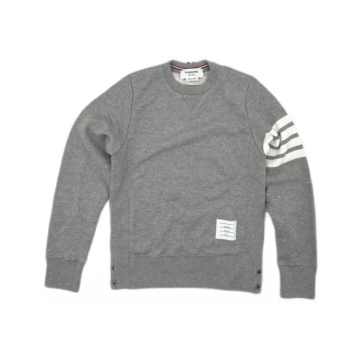 Thom Browne Thom Browne Classic Gray Crewneck Sweatshirt for Men Size US M / EU 48-50 / 2 - 2 Thumbnail