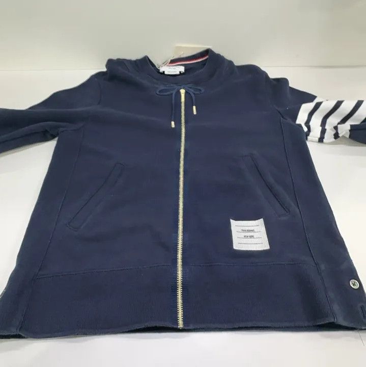 Thom Browne Thom Browne Hooded Zipper Jacket with Stripes Size US L / EU 52-54 / 3 - 13 Thumbnail