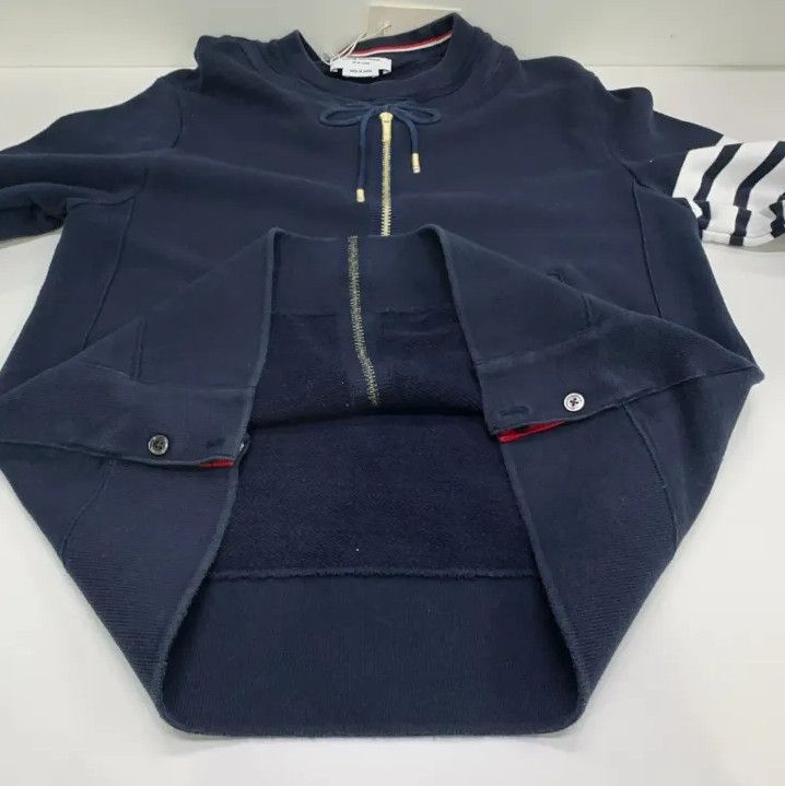 Thom Browne Thom Browne Hooded Zipper Jacket with Stripes Size US L / EU 52-54 / 3 - 14 Thumbnail
