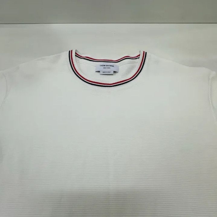 Thom Browne Thom Browne White Short Sleeve T-Shirt for Men Size US S / EU 44-46 / 1 - 7 Thumbnail