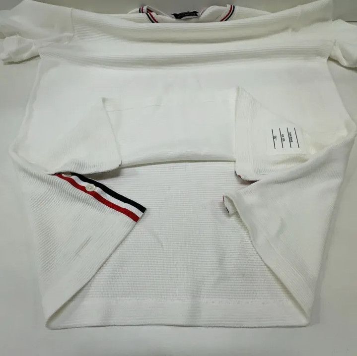 Thom Browne Thom Browne White Short Sleeve T-Shirt for Men Size US S / EU 44-46 / 1 - 11 Thumbnail